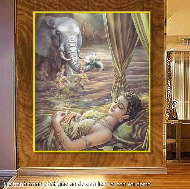 file tranh tranh phat giao an do gan lien voi con voi